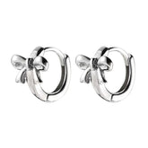 Ellie Silver Bow Hoop Earring